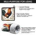 thumbnail image 7 of Rooster with Flowers Kitchen Oven Mitt and Pot Holder Sets 4 Pcs for Baking, Cooking and Grilling, Heat Resistant Up To 392 °F, 7 of 7