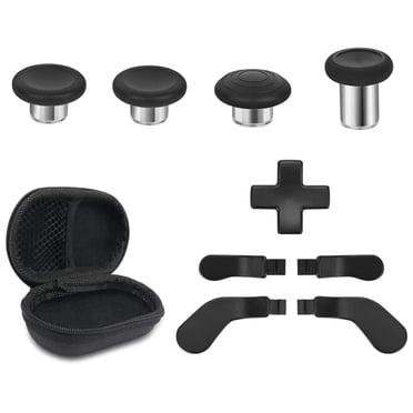 Xbox Elite Series 2 Core Controller Upgrade – Metal Thumbsticks, Paddles & D-Pad Kit with Magnetic Buttons (Black&Silver)