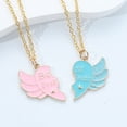thumbnail image 3 of Hyasfey 2Pcs Friendship Necklace Love Wings Patchwork Pendant Letter Print Charm Necklace Fine Workmanship Necklace Jewelry Gift, 3 of 8