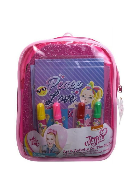 Girls JoJo Siwa Mini Backpack And Art Activity Set Markers Stickers Posters