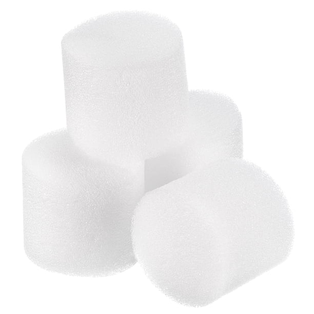 100uds Hidropónicas Esponjas, 1.26" Cultivo Medios Cilíndricas Esponjas para Hogar Vegetales Flores Plantación, Blanco