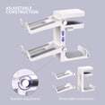 thumbnail image 6 of Liboer 2-in-1 Headphone Controller Holder, 360° Rotating Headphone Stand for Desk, 2 Gamepad Hangers Adjustable Clamp-on Punch-free Hook, White, 6 of 8