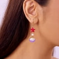 thumbnail image 3 of Shell Starfish Earrings Ocean Conch Shell Dangle Earrings for Women Summer Beach Pearl Seahell Tassel Drop Earring Vacation Jewelry Gift, 3 of 12