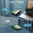 thumbnail image 3 of EBL Rechargeable AA Batteries and Battery Charger with Built-in Cable, 8 Pack of 1.2V 2300mAh Ni-MH Double A Batteries and 8-Bay LCD Smart AA AAA Battery Charger, 3 of 8