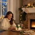 thumbnail image 6 of Christmas Snow House Ceramic Decor, Lighted Green Roof Village House with LED and Classic Style, Ornament for Home, Mantel, Tabletop, Holiday, Party, Seasonal, Gift, Display, Multicolor A, 6 of 6