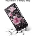 thumbnail image 5 of Wallet Case for Samsung Galaxy A53 5G, Colorful Painted Premium PU Leather Cute Flip Cover with Card Holder & Kickstand Phone Case for Samsung Galaxy A53 5G Black Pink Flower, 5 of 7