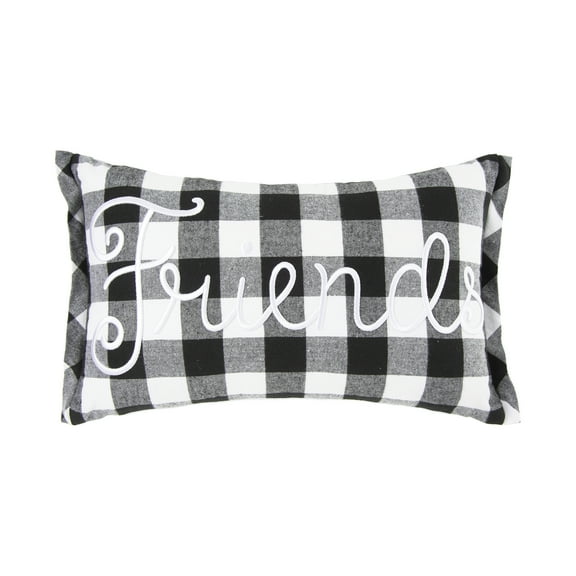 Friend Embroidered Throw Pillow, 18" x 18"