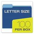 thumbnail image 6 of "Colored File Folders, 1/3-Cut Tabs, Letter Size, Navy Blue/light Blue, 100/box | Bundle of 5 Boxes", 6 of 7