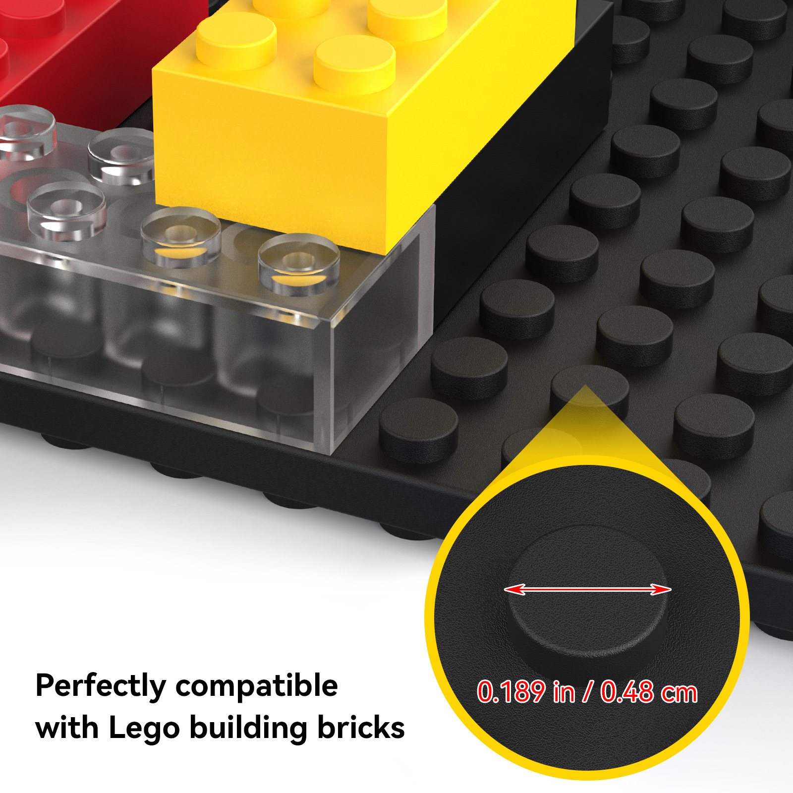 BlissBox Floating Wall Display Shelves for LEGO Building Bricks Dual-Sided 16 x 17 Studs ABS Storage Display 6 Pack 5 x 5.5 Inch