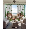 thumbnail image 6 of St. Patrick's Day Kitchen Curtains Cute Highland Cow Shamrock Gold Coin Green Cafe Short Curtains for Bathroom Blackout Window Curtain Small Window Treatment Drapes for Bedroom Living Room 52"x45"x2, 6 of 9