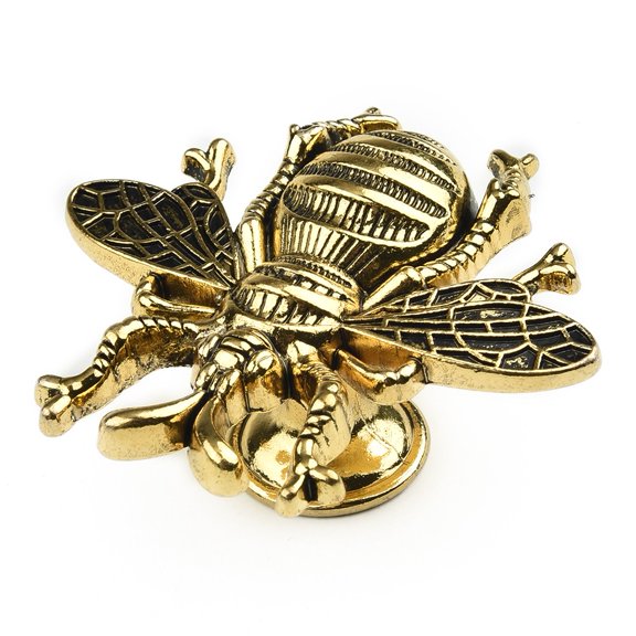 Bee Shape Cabinet Handle Knob - Solid Brass Door Handles for Furniture