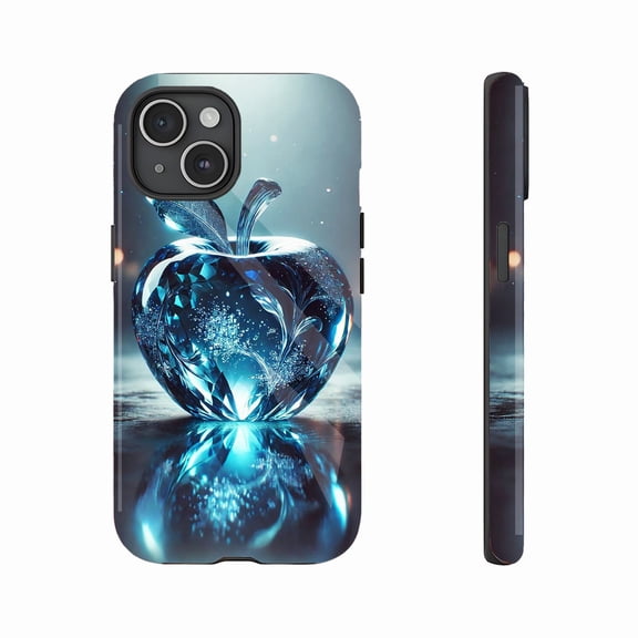 Luxury Crystal Apple Design Phone Case for Women Men, Stylish Durable Protective Cover, Perfect for Holiday Gifts - Compatible with iPhone 11/12/13/14/15/16 (Pro Max/Plus)