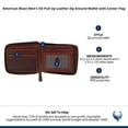 thumbnail image 5 of American Bison  Oil Pull Up Leather Zip Around Wallet with Center Flap (Men), 5 of 5
