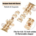 thumbnail image 3 of Elegante correa de reloj REALSIGN de metal para Apple de 38 mm con colgantes, 3 of 8