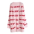thumbnail image 5 of HongQid Women's Long Sleeve Cute Cardigan Sweaters V Neck Open Front Ribbed Knit Sweater Coat, 5 of 5