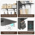 thumbnail image 2 of Coat Racks Closet Organizer - High Capacity Wardrobe Rack with 3 Drawers, Shelves & Expandable Hanger Rods, Fits 6-9 ft Spaces, Durable & Stylish - 96" L x 16" W x 75" H, Supports Up to 1000 LBS,Meta, 2 of 6