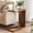 Dark Brown, variant on Fnova End Table Farmhouse C-shaped Side Table, Narrow Wooden Sofa Table with Space-Saving Design, Modern Bedside Table, Easy Assembly, Corner Table for Living Room, Bedroom, Nightstand, Dark Brown
