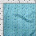 thumbnail image 3 of oneOone Silk Tabby Turquoise Blue Fabric Asian Retro Floral Sewing Craft Projects Fabric Prints By Yard 42 Inch Wide, 3 of 4