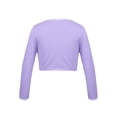 thumbnail image 2 of renvena Girls Kids Classic Long Sleeve Front Knot Cotton Wrap Top Ballet Dance Cardigan, 2 of 7