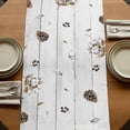 thumbnail image 5 of Table Runners 90 Inches Long Dress Scarves, Rabbits Pine Cone Farmhouse Coffee/Dining/Kitchen Table Runner for Living Room, Sweet Home Texture Farmhouse Grey Wooden 13x90 Inch, 5 of 9