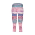 thumbnail image 4 of Lroveb Capri Leggings for Women Breast Cancer Awareness Pants High Waisted Pink Ribbon Printed Yoga Pants with Pockets Pink, 4 of 4
