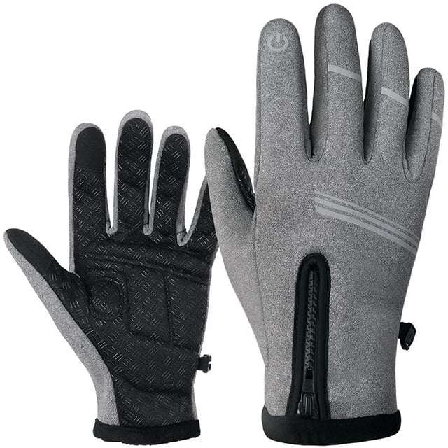 Gants d'Hiver pour Hommes Femmes Écran Tactile Gants Imperméables Gants en Polaire Chaude pour Conduite Cyclisme Randonnée