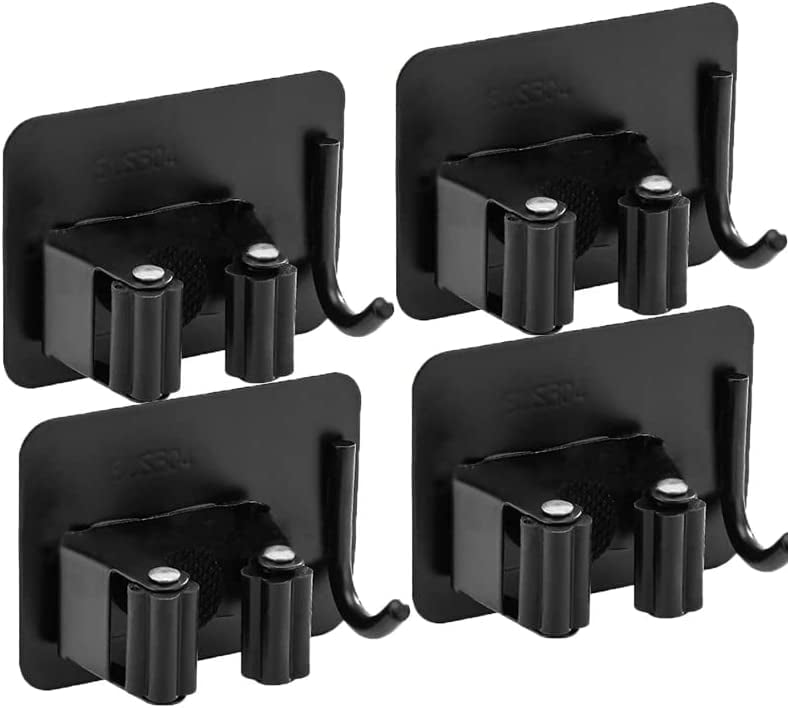 Broom Mop Holder 4 Pack Mop Holder Self Adhesive Hanger Wall Mounted
