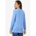 thumbnail image 3 of Woman Within Plus Size Embroidered Thermal Henley Tee, 3 of 6