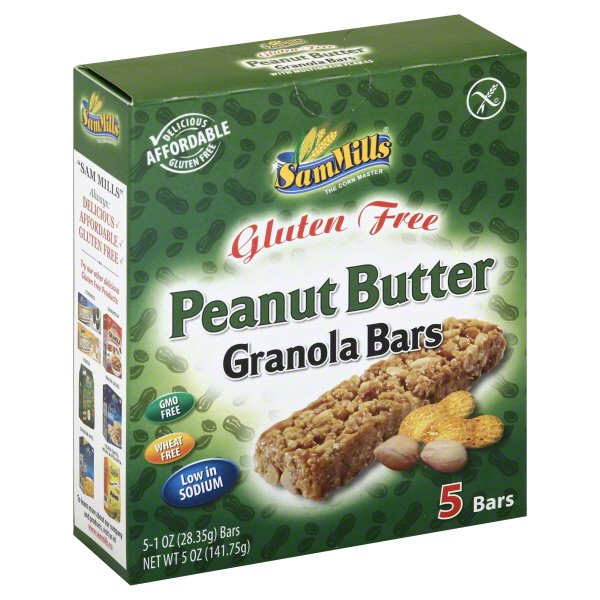Sam Mills Gluten Free Granola Bars, Peanut Butter, 5 Ounce [] Walmart