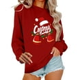 thumbnail image 2 of HOMBOM Womens Sweatshirts Festive Wine Crewneck Christmas Soft Merry Winter Graphic Sweatshirt for Ladies Xmas, 2 of 6