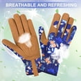 thumbnail image 5 of HOMEIORA 1 Pair Leather Gardening Gloves for Women - Working Gloves for Weeding, Digging, Planting, Raking and Pruning, M, 5 of 7