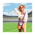 thumbnail image 2 of Bolsa transparente aprobada para estadios, cartera transparente con correa de hombro ajustable para deportes al aire libre, violeta, 2 of 5
