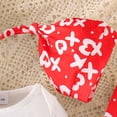 thumbnail image 6 of Tiijoy Baby Girls Valentine's Day Outfits Long Sleeve Romper Overalls with Hat, Sizes 0-3M, 6 of 8
