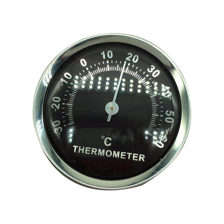 Analogue indoor-outdoor thermometer made of aluminium