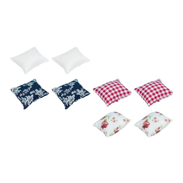 lionlar 8Pcs Miniature Oreiller Simulé Canapé-Lit Accessoires Chambre à Coucher