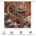 thumbnail image 2 of 4PCS Classical Dragon Shower Curtain Set Huge Handsome Chinese Animal Vintage Bathroom Decor Sets with Rugs Bathroom Accessories Set Bathroom Curtain Shower Set with 12 Hooks, 2 of 8