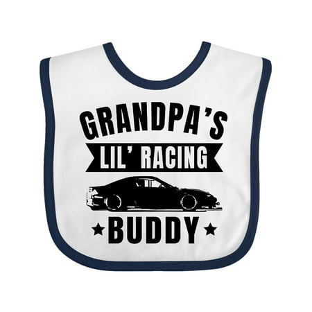 

Inktastic Grandpas Lil Racing Buddy Gift Baby Boy or Baby Girl Bib