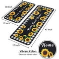 thumbnail image 2 of Sunflower Kitchen Rugs and Mats Non Skid Washable, Yellow Sunflower Kitchen Sink Mat Rug Floor Mat, Sunflower Kitchen Decor and Accessories Home Decor, Kitchen Mat Set of 2 (Sunflower, Plaid, 2 of 6