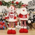 thumbnail image 5 of Christmas Decorations Figurine Telescopic Spring Legs Christmas Ornament Snowman Reindeer Santa Claus Red Standing Home Decorations Doll Door Window Table Tree Holiday Xmas Season Decor, 5 of 8