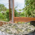 thumbnail image 2 of Ambesonne Fruits Fitted Round Tablecloth, Nature Pear Illustrations, 36"- 40" Diameter, Apple Green Champagne, 2 of 5