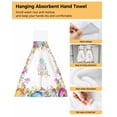 thumbnail image 3 of Pastoral Style Flowers Plants Hand Towel Hanging Cloth Quick Dry Absorbent Towel Kitchen Hanging Towel Cleaning Rag, 3 of 6