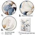 thumbnail image 3 of Designart "Painted Blue And White Magnolias III" Magnolias Canvas Art Print, 3 of 7