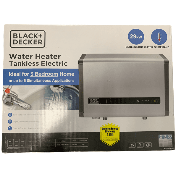 Black + Decker Tankless Electric Water Heater 240v 29kW, Self