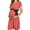 Garnetred, variant on Bearsland Women’s Maternity Midi Dress Short Sleeve Casual Beach Pregnancy Dresses with Belt