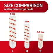 Command Large Replacement Strips for Hooks, Foam, Plastic, 8 Adhesive Strips, 17023-8ESF