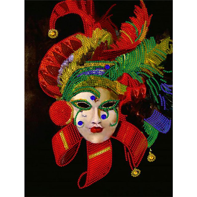 Cuadros Decorativos Mosaico de diamantes de la serie Mujer enmascarada 5D Kit de Likrtyny dibujo de taladro de forma especial parcial decoración hecha a mano para decoración de arte en el a