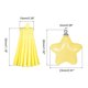thumbnail image 2 of Colgante Dije Llavero Acrílico Estrella Cuenta Dijes Cuero Borla con Llavero Anillo Clip para Joyería Fabricación Bricolaje Artesanía 5uds Amarillo Unique Bargains hacer joyas encantos, 2 of 6