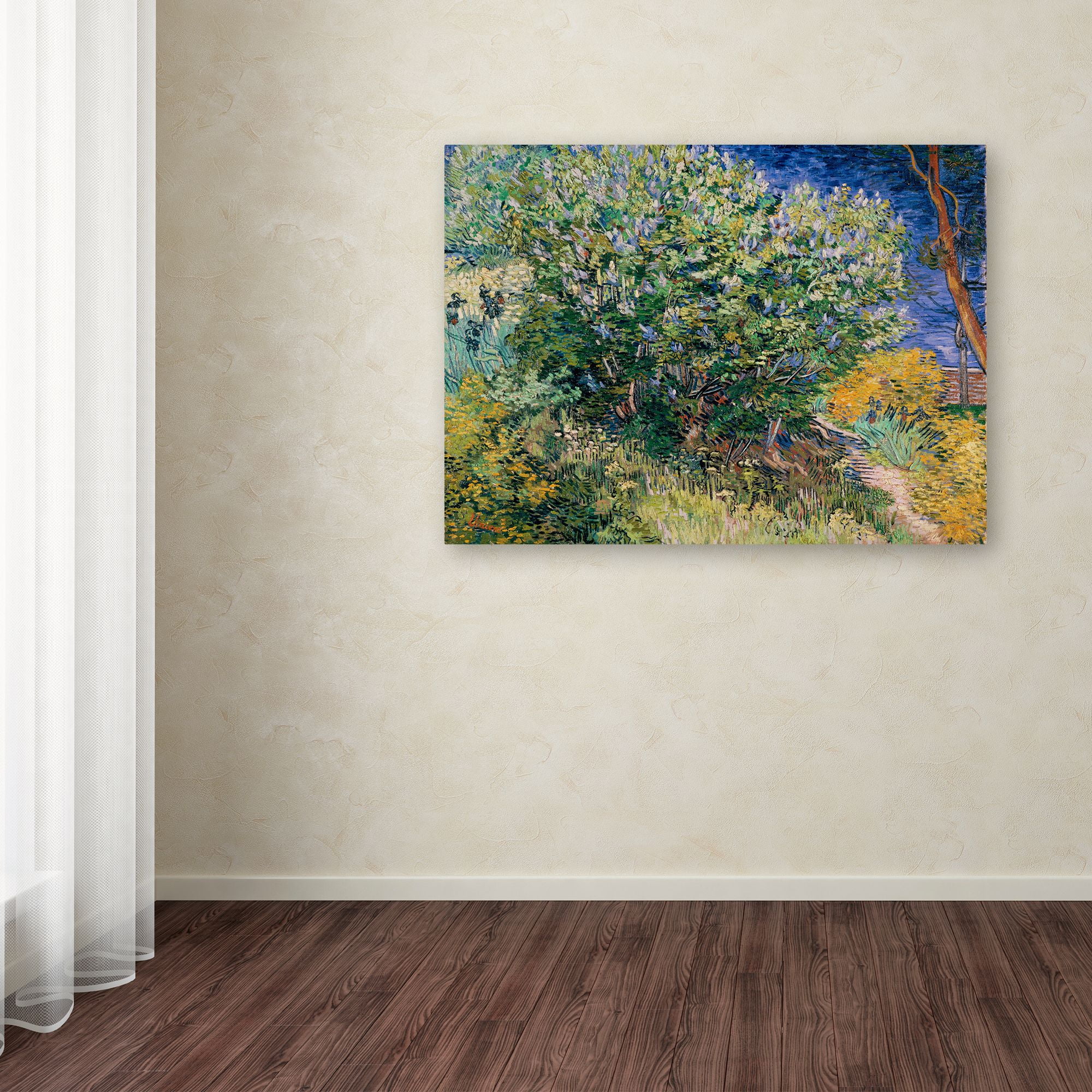 Van Gogh 'Lilac Bush' Canvas Art