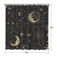 thumbnail image 5 of Celestial Shower Curtain with Gothic Sun Moon Star Print, Waterproof Spiritual Aesthetic Fabric with Hooks, Mystical Cosmic Bathroom Decor for Home, Airbnb, RV, or Dorm Bathrooms, 5 of 5
