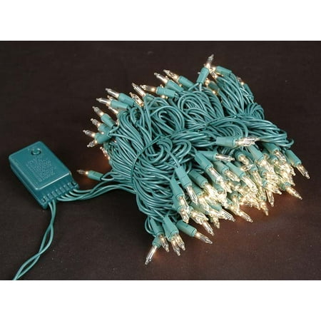 - Novelty Lights 140 Light Chasing Patio Party Christmas Mini Light Set, Green Wire, 46.5' Long